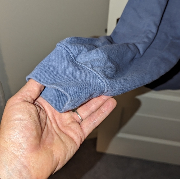 Zara blue gray oversize crew neck pullover sz S - Picture 7 of 7